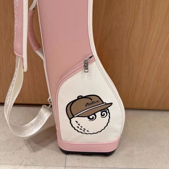 Malbon Golf Classic Half Bag Club Case Self Stand Green or Pink - Picture 7 of 7